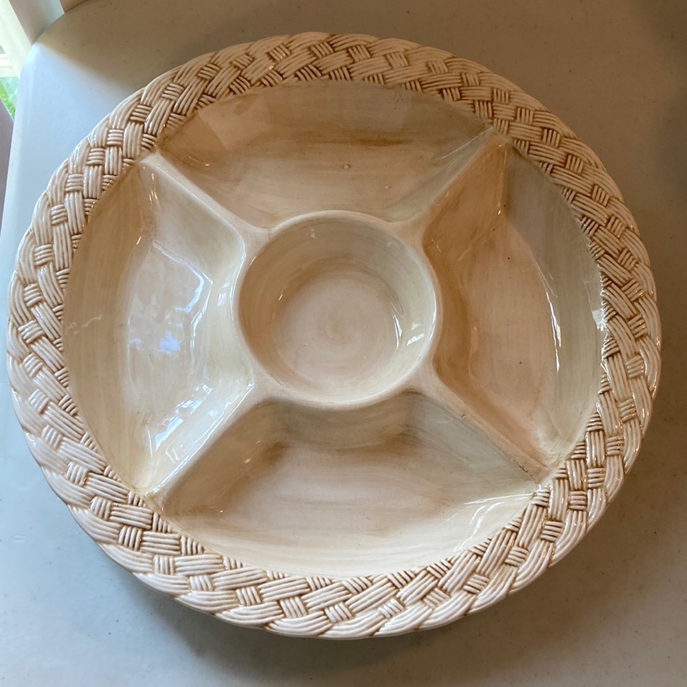 5 compartment ceramic Harry and David Platter by A. Santos Portugal 8055
